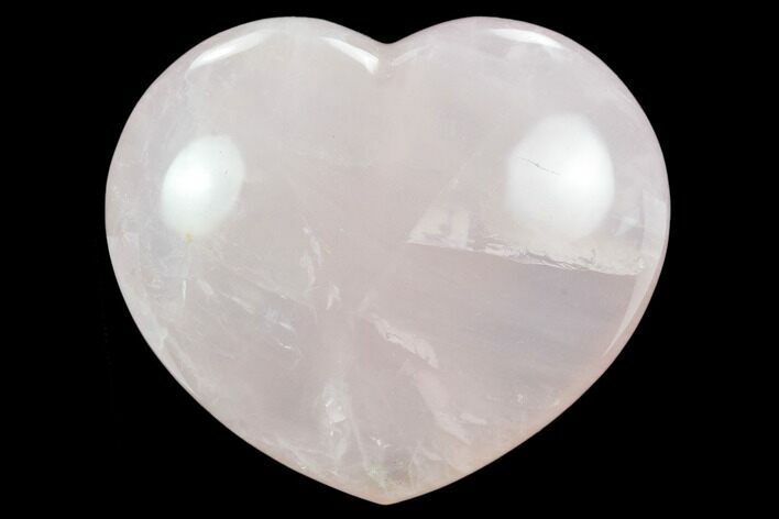 Polished Rose Quartz Heart - Madagascar #129025